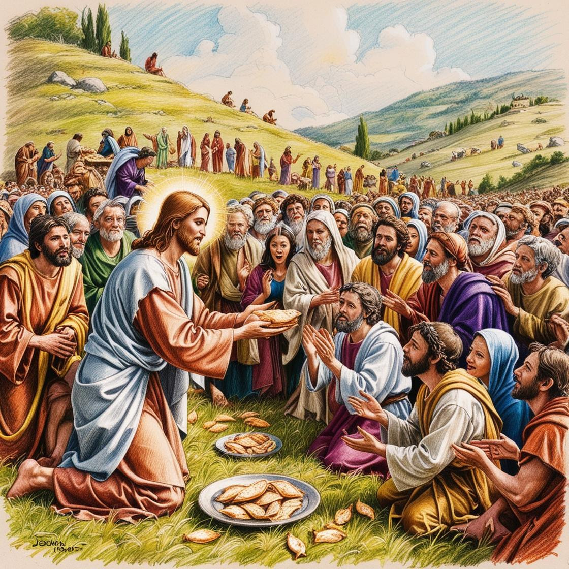 02/05 – Jesus tomou os pães, deu graças e distribuiu-os aos que estavam sentados, tanto quanto queriam.