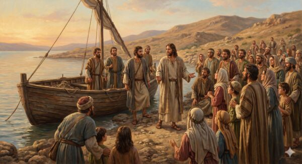 .07/02 – Ao desembarcar, Jesus viu uma numerosa multidão e teve compaixão, porque eram como ovelhas sem pastor.