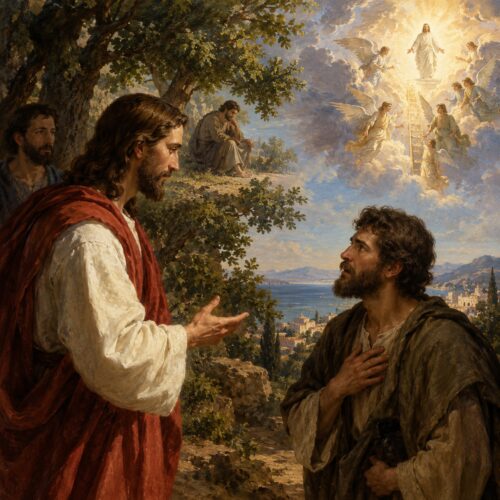 29/09 – Em verdade, em verdade eu vos digo: vereis o céu aberto e os anjos de Deus subindo e descendo sobre o Filho do Homem.